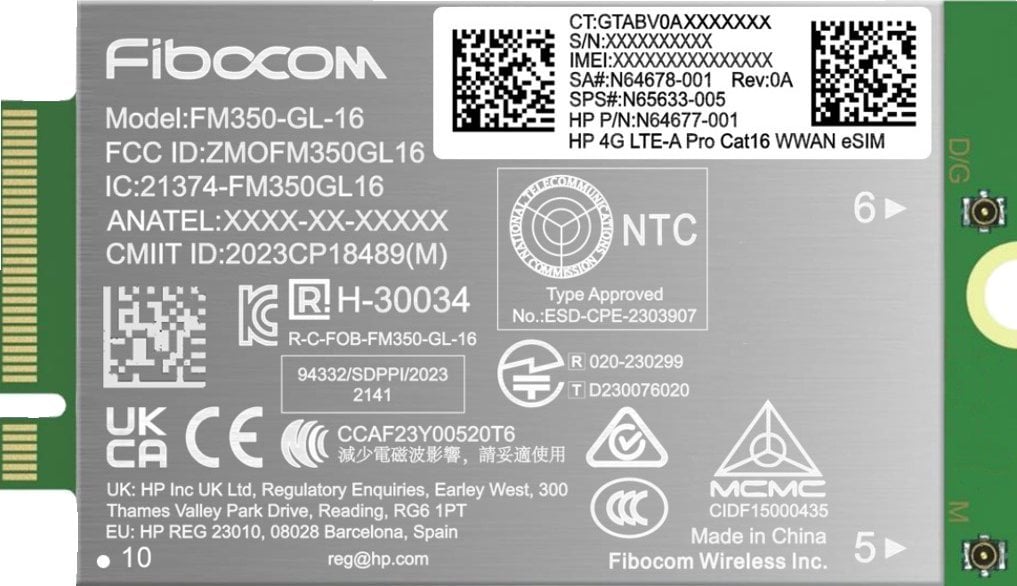 HP 4G LTE Modem m.2