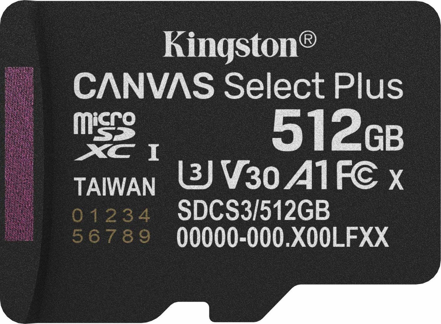 Kingston microSDXC 512GB SDCS3/512GBSP - UHS-I
