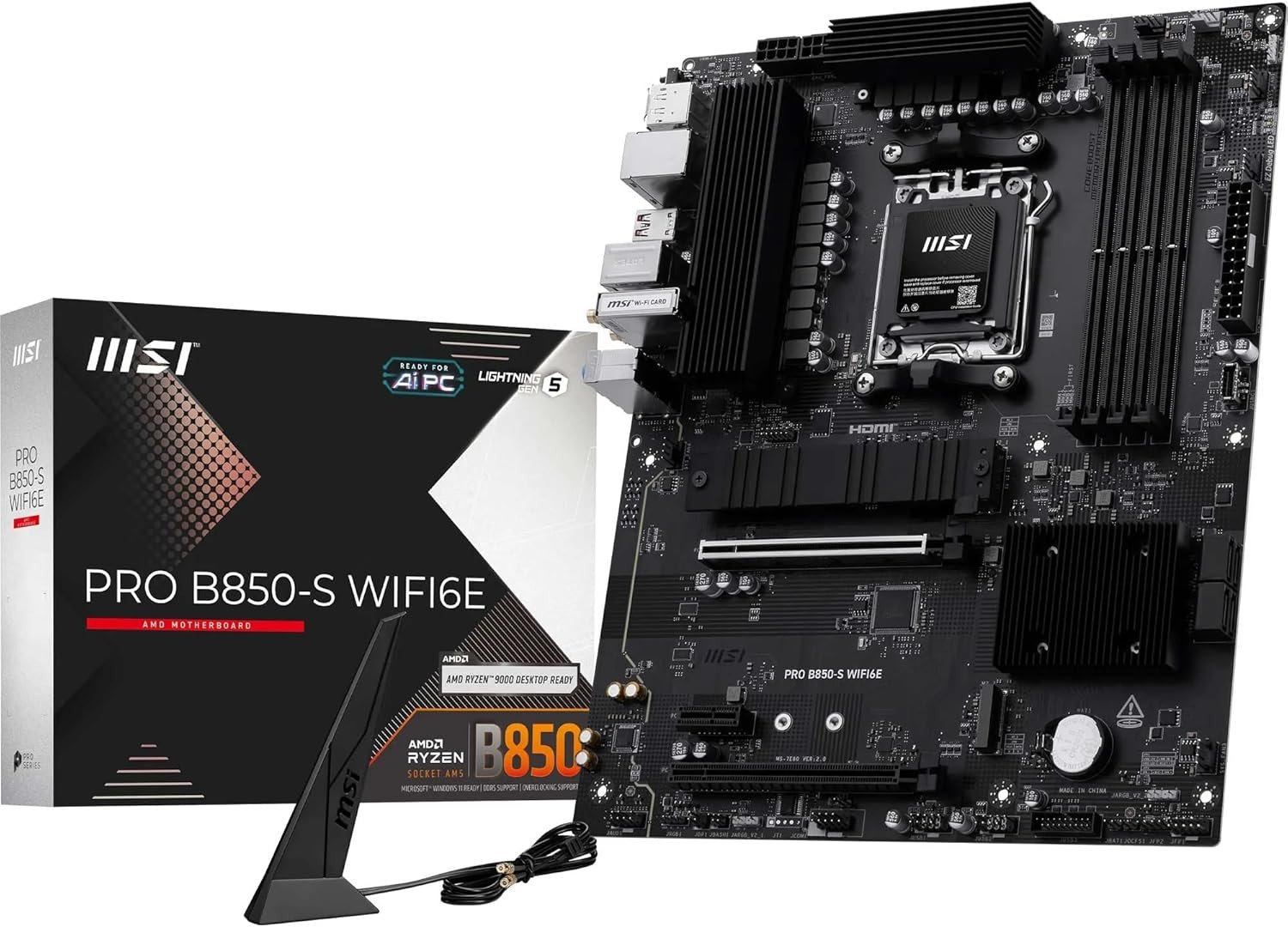 MSI PRO B850-S WIFI6E Motherboard, AM5