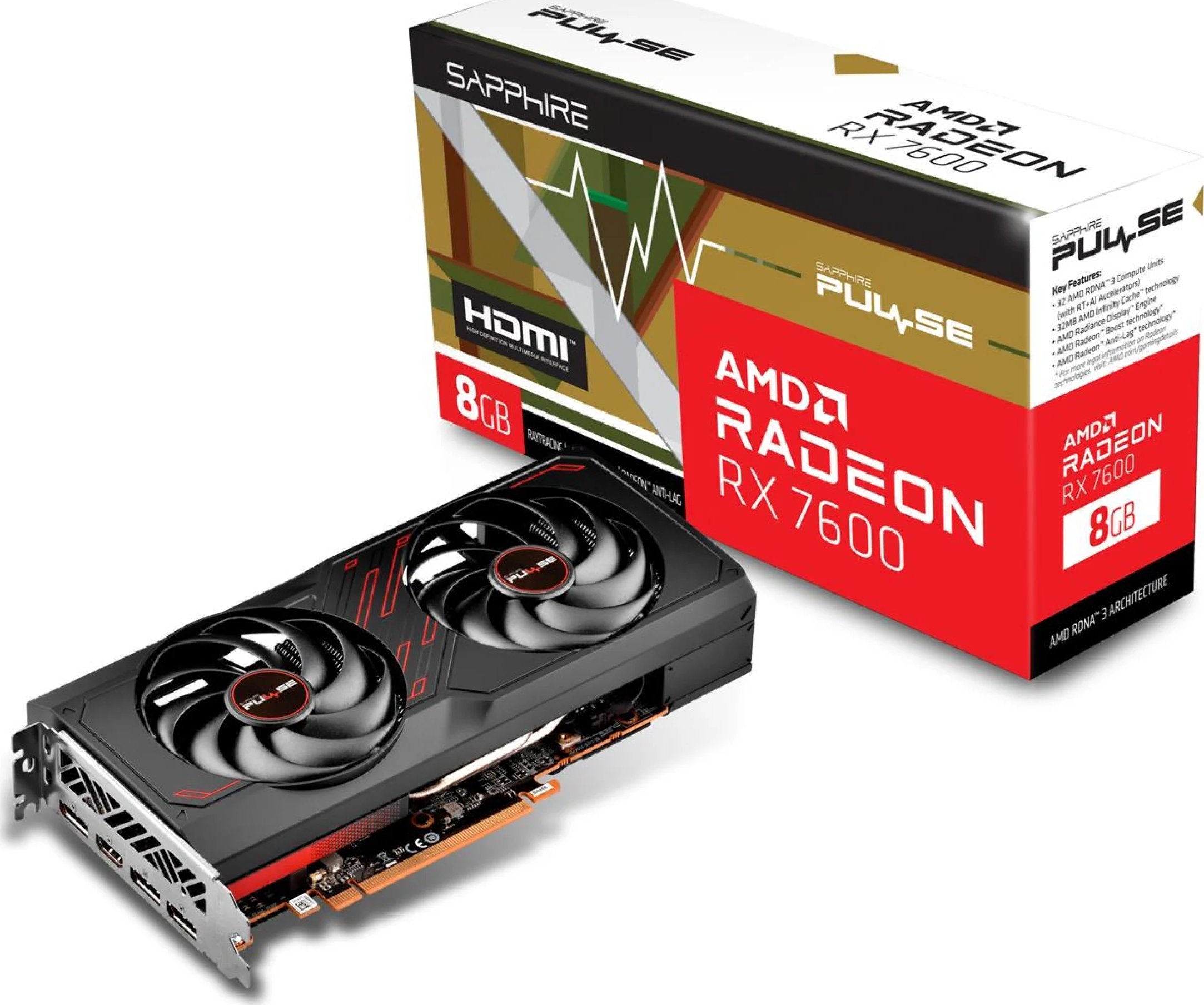 Sapphire Radeon RX 7600 PULSE GAMING