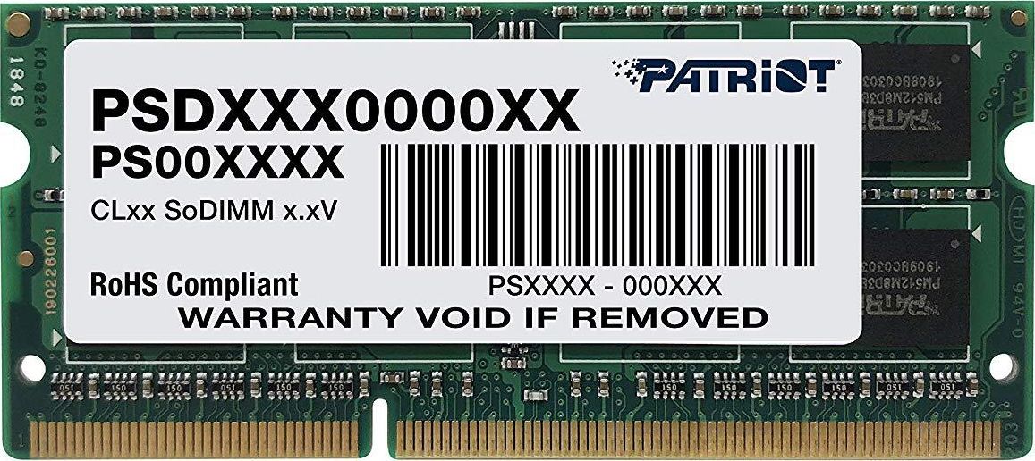 Patriot Signature, SODIMM, DDR3, 4 GB