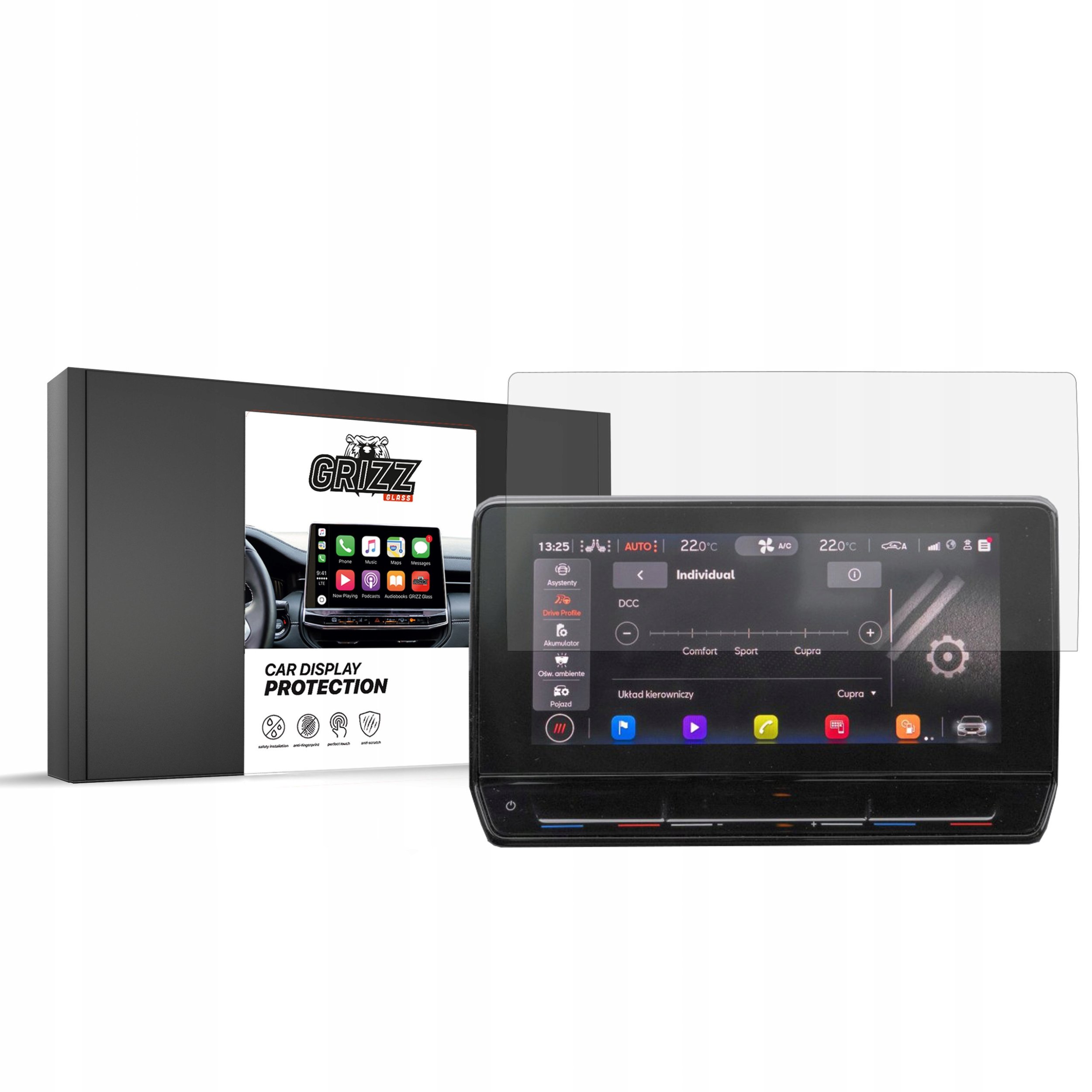 GrizzGlass Matēta ekrāna aizsargplēve CarDisplay Protection