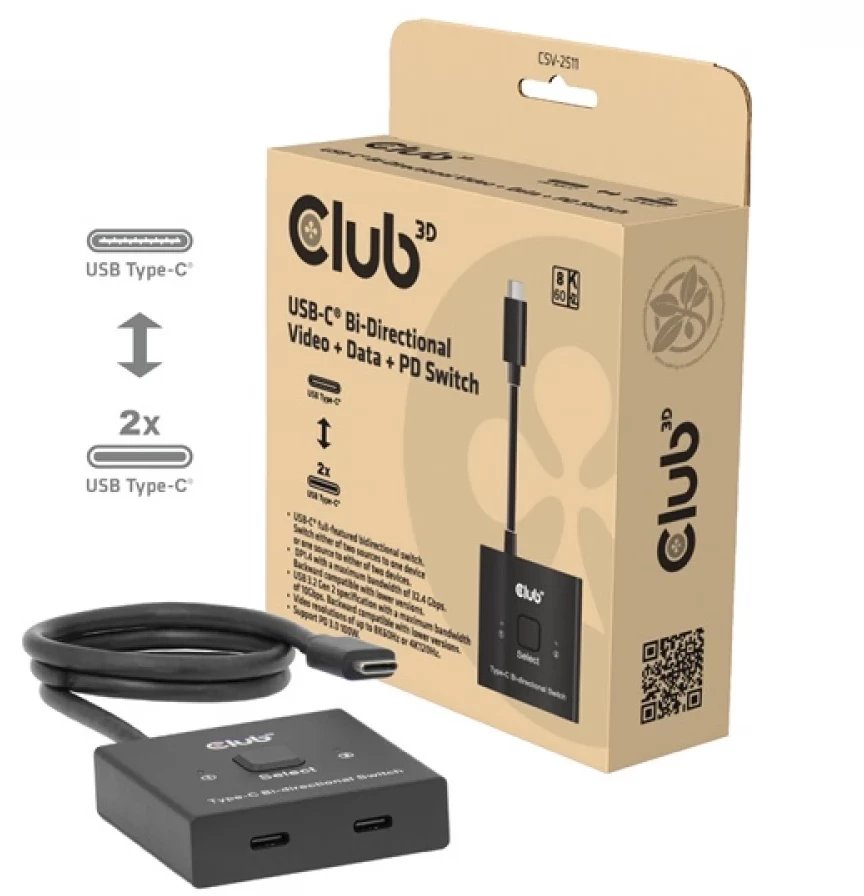 Club 3D Club3D , USB-C na 2xUSB-C
