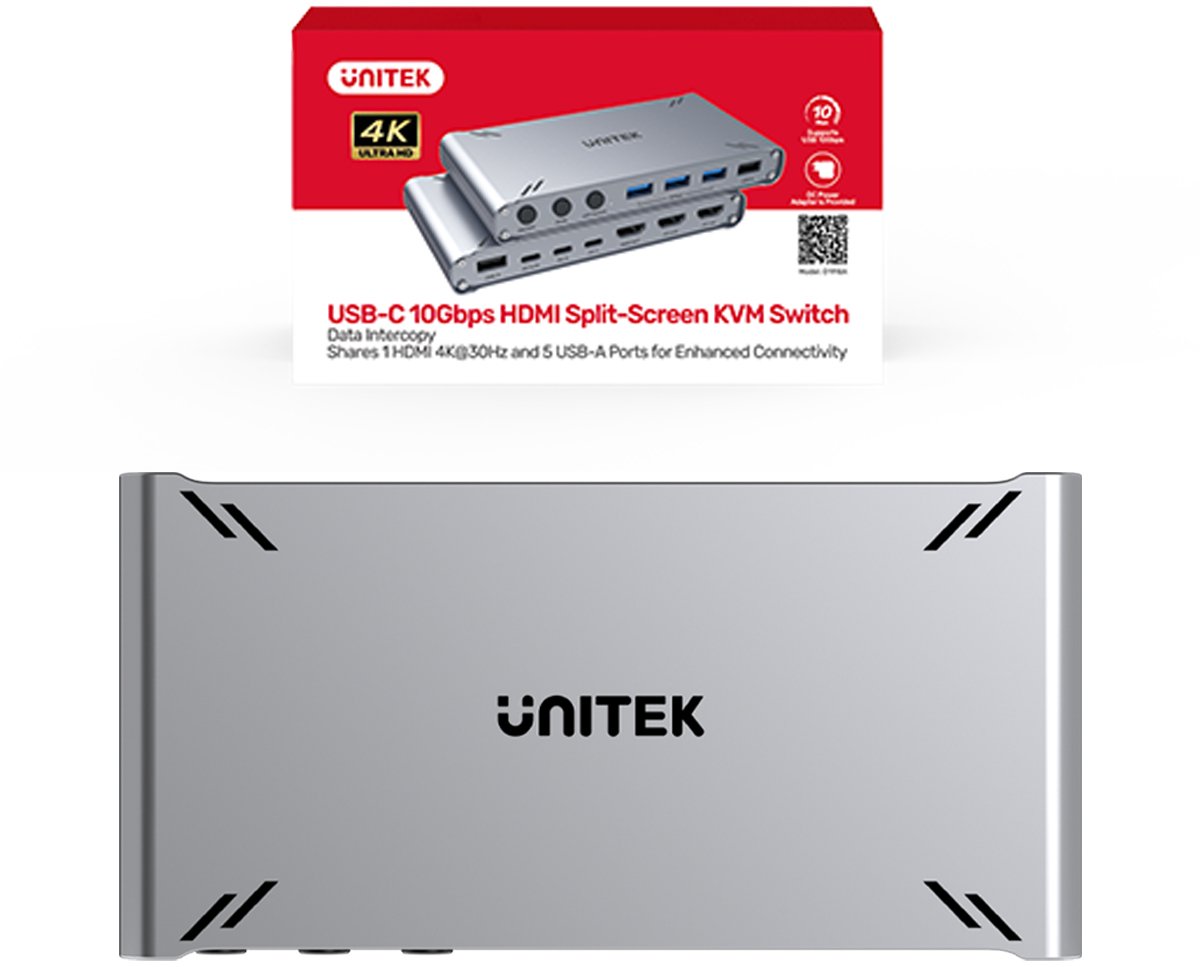 UNITEK USB-C 10GBPS KVM SWITCH WITH