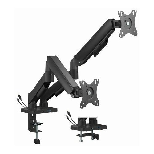 Gembird MA-DA2U-01 Adjustable desk 2-display mounting
