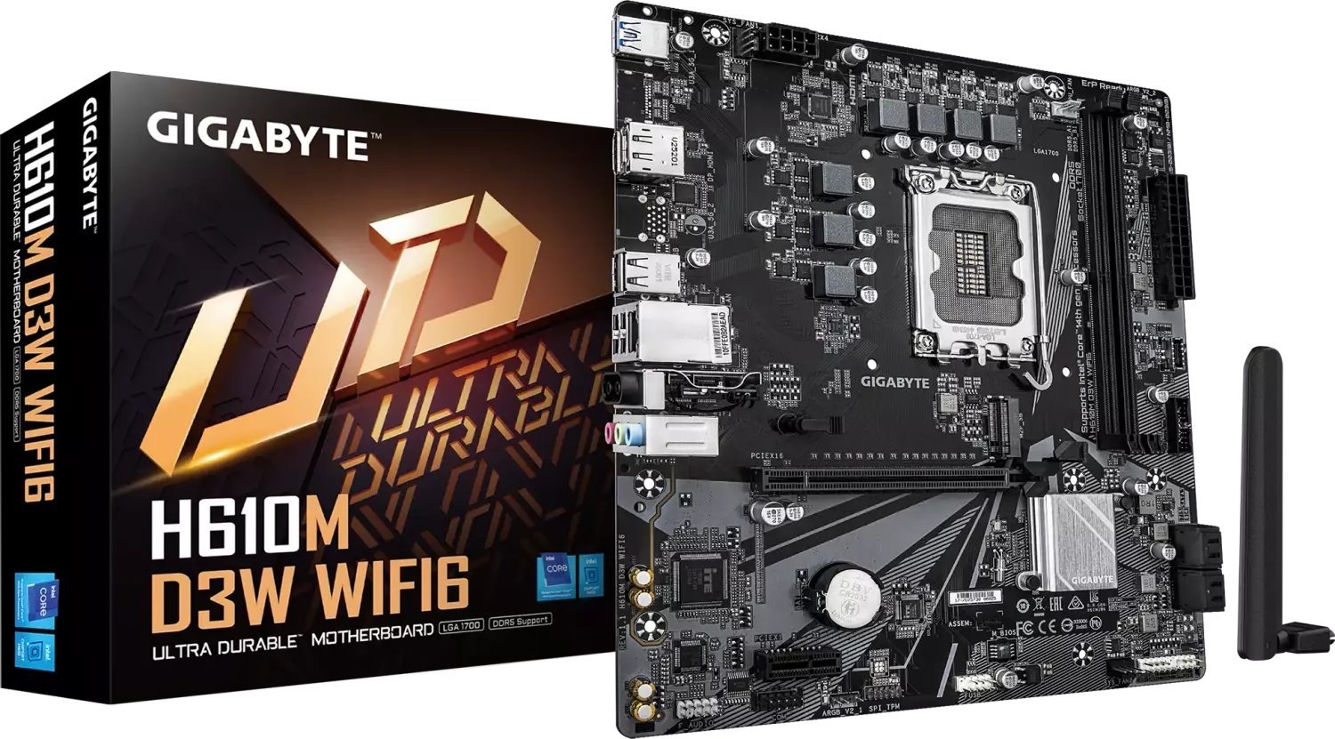 Gigabyte H610M D3W WIFI6 Motherboard, LGA1700