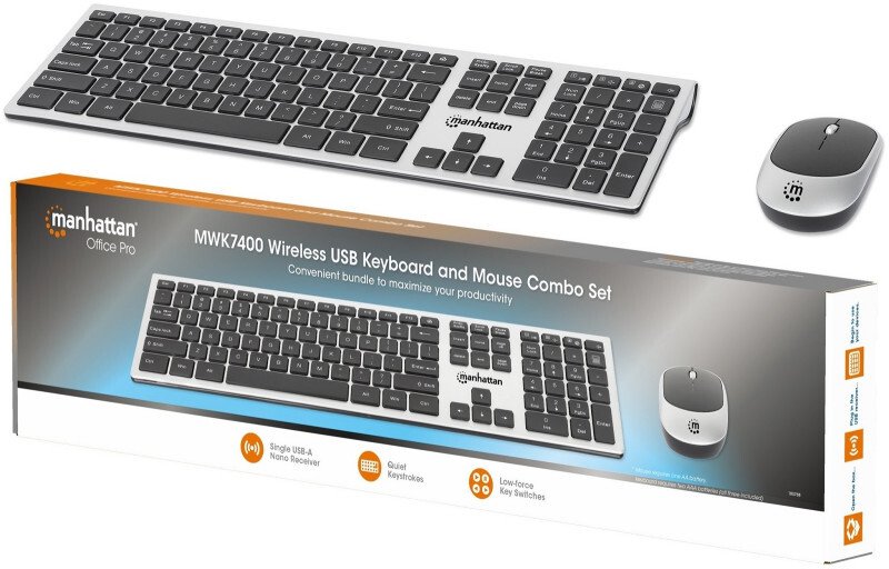 Klawiatura + mysz Manhattan MWK7400 (180788)