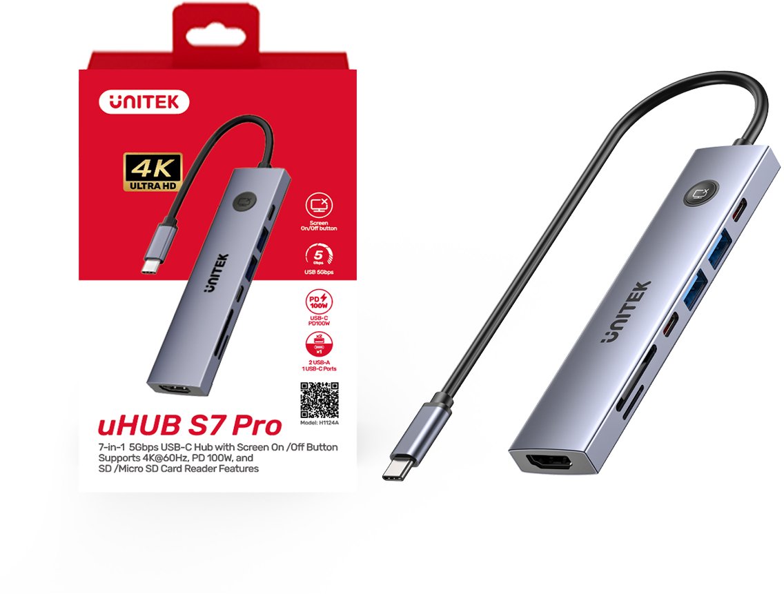 UNITEK USB-C 7-in-1 PD 100W HDMI