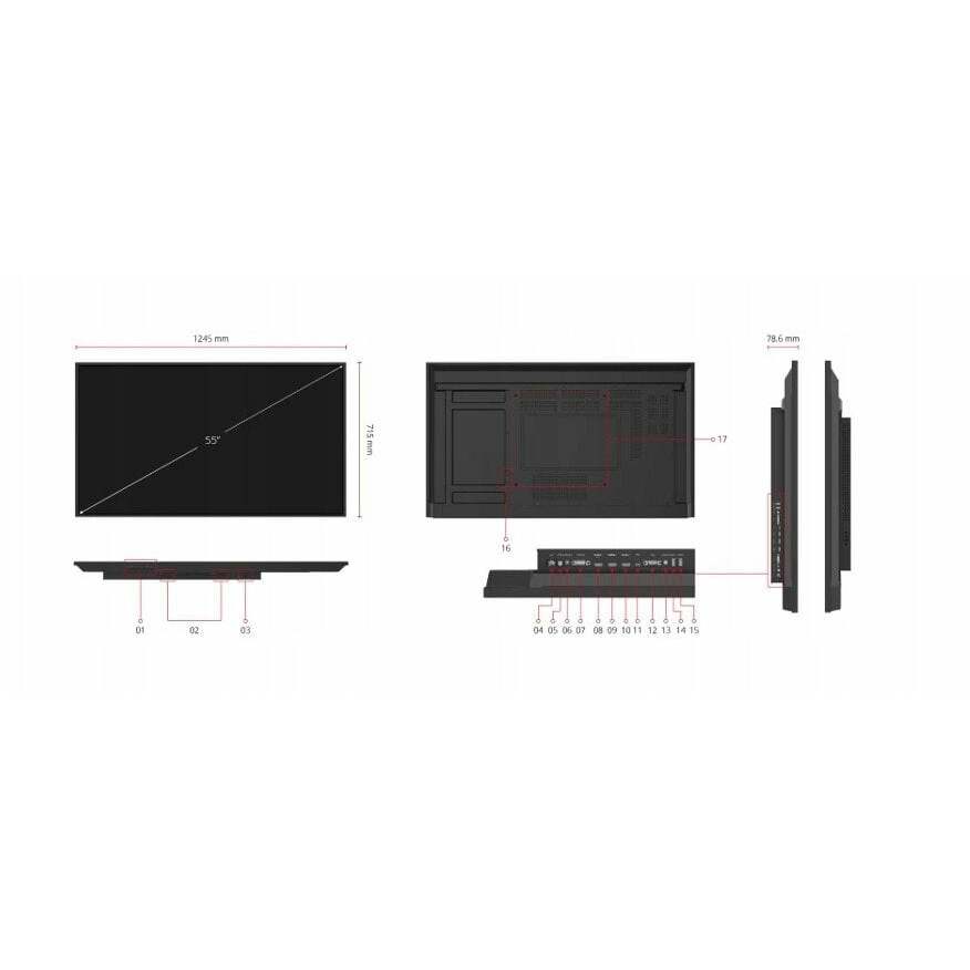 ViewSonic  CDE55G3-1C 55" 4K Commercial Display
