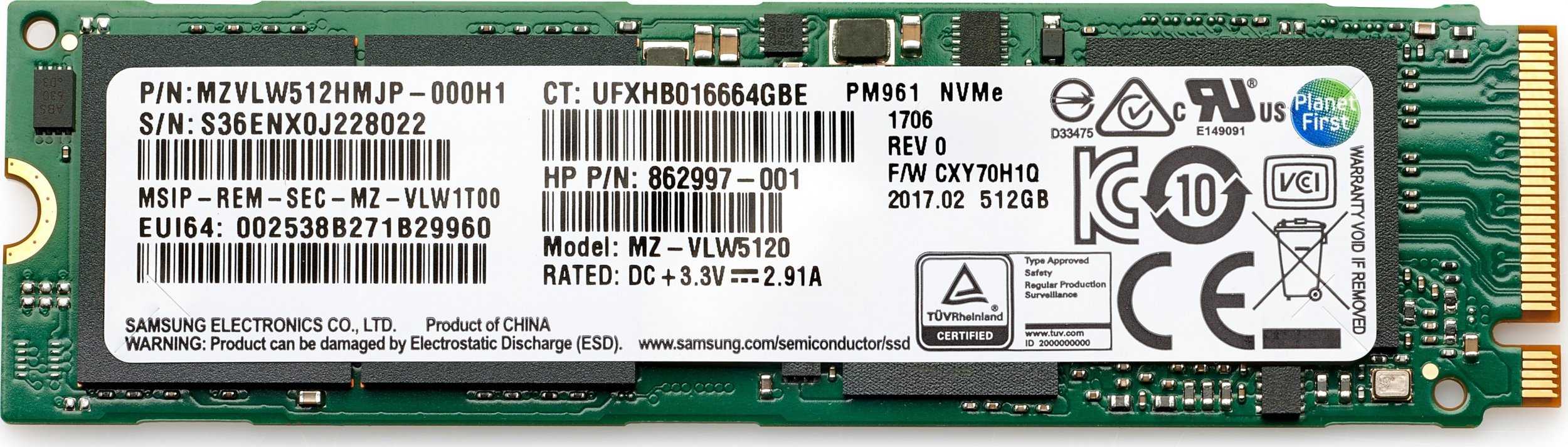 HP 1TB PCIe 4x4 NVMe TLC