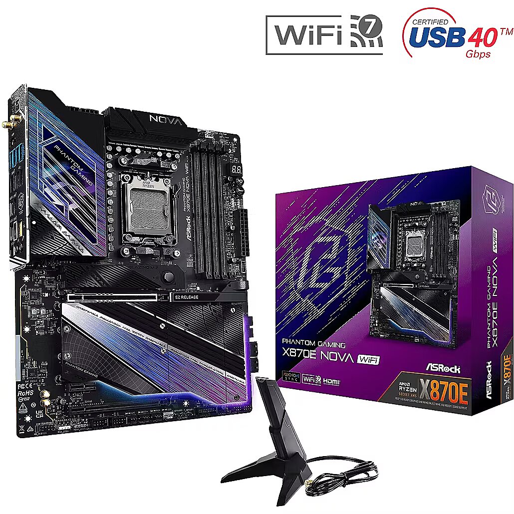 ASRock X870 Nova WiFi Motherboard, AM5