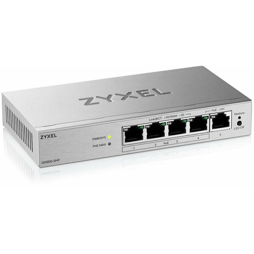 ZYXEL SWITCH POE 5xGE GS1200-5HPV3-EU0101F |