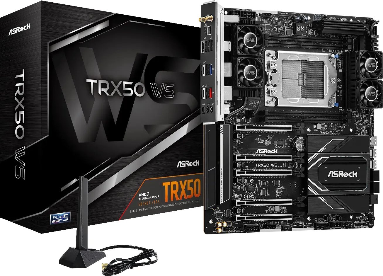 ASRock TRX50 WS Motherboard, sTR5, AMD
