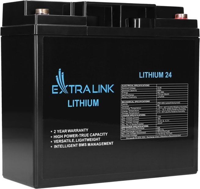 Extralink Battery LiFePO4 24AH 12.8V
