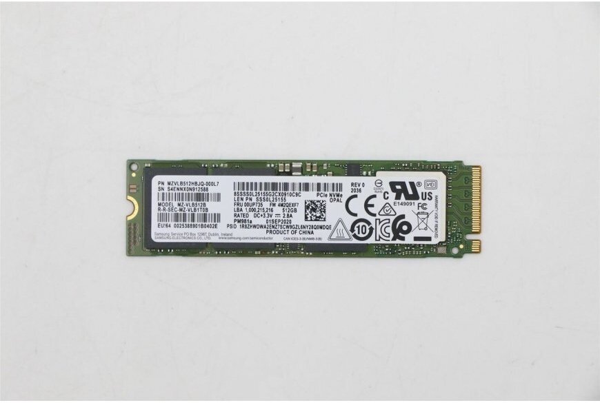 Lenovo 512GB M.2 2280 PCIe