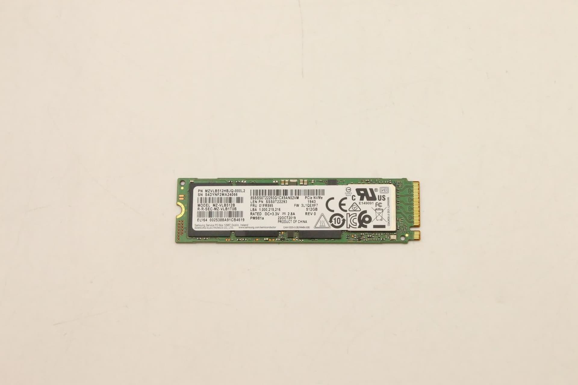 Lenovo SAMSUNG PM981a 512GB M.2