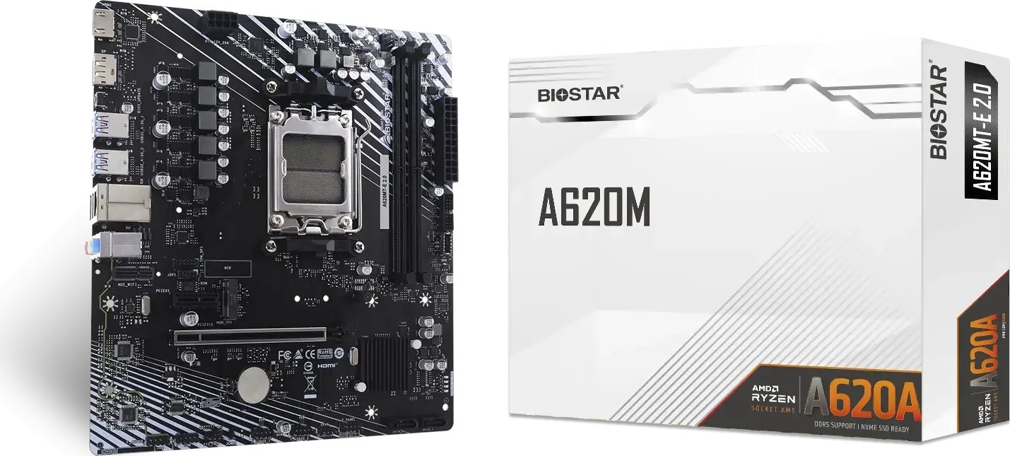 Biostar A620MT-E 2.0 Motherboard, AM5