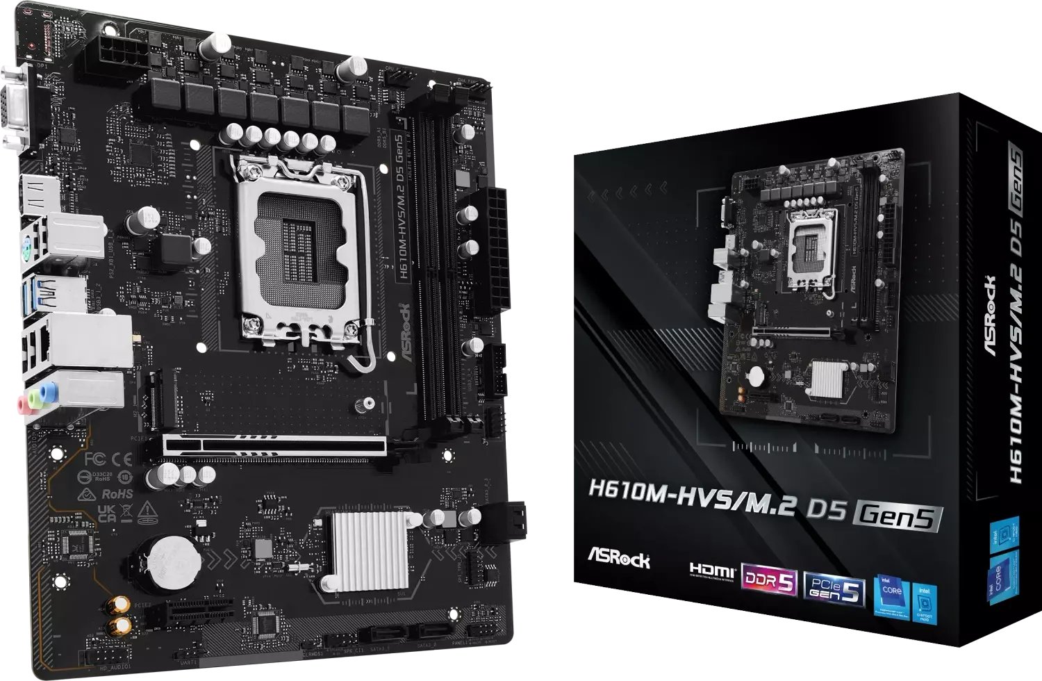 ASRock H610M-HVS/M.2 D5 GEN5 Motherboard