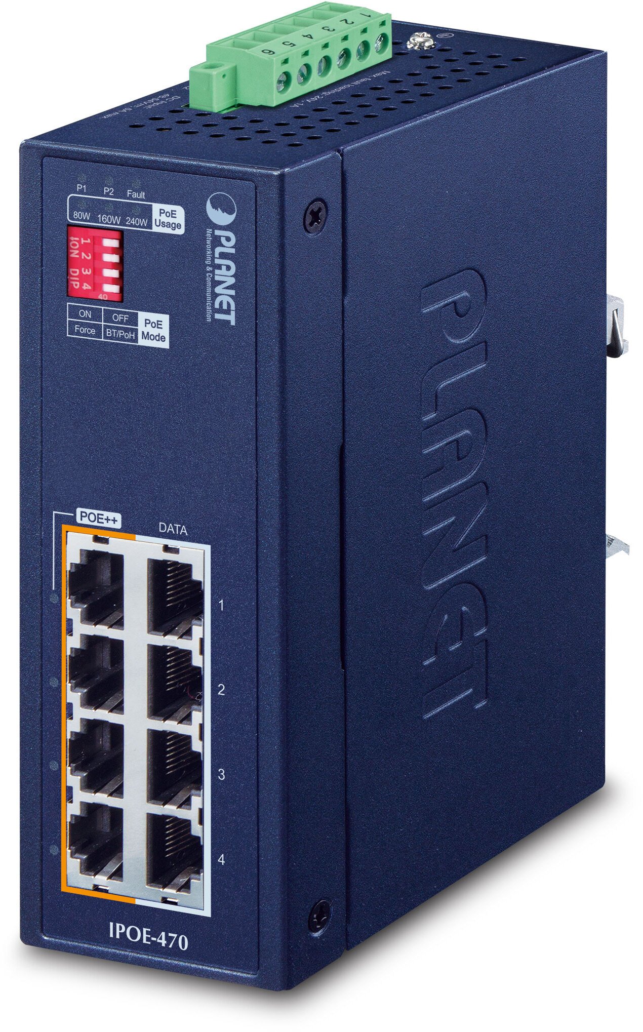 Planet IPOE-470 | IP30 Industrial 4-port