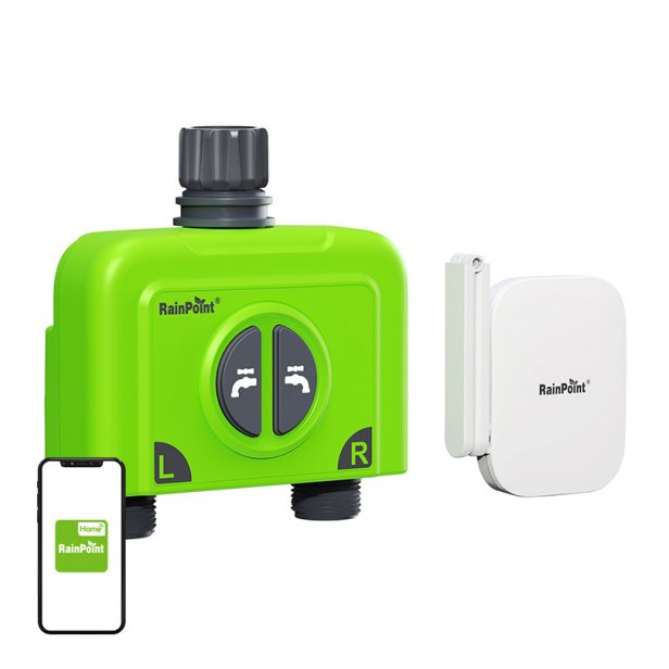 2-Zone Irrigation Controller with RainPoint WiFi