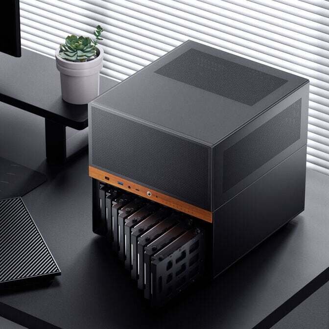 Jonsbo N6 NAS-Gehäuse, Cube-Gehäuse, mATX, Stahl/Mesh
