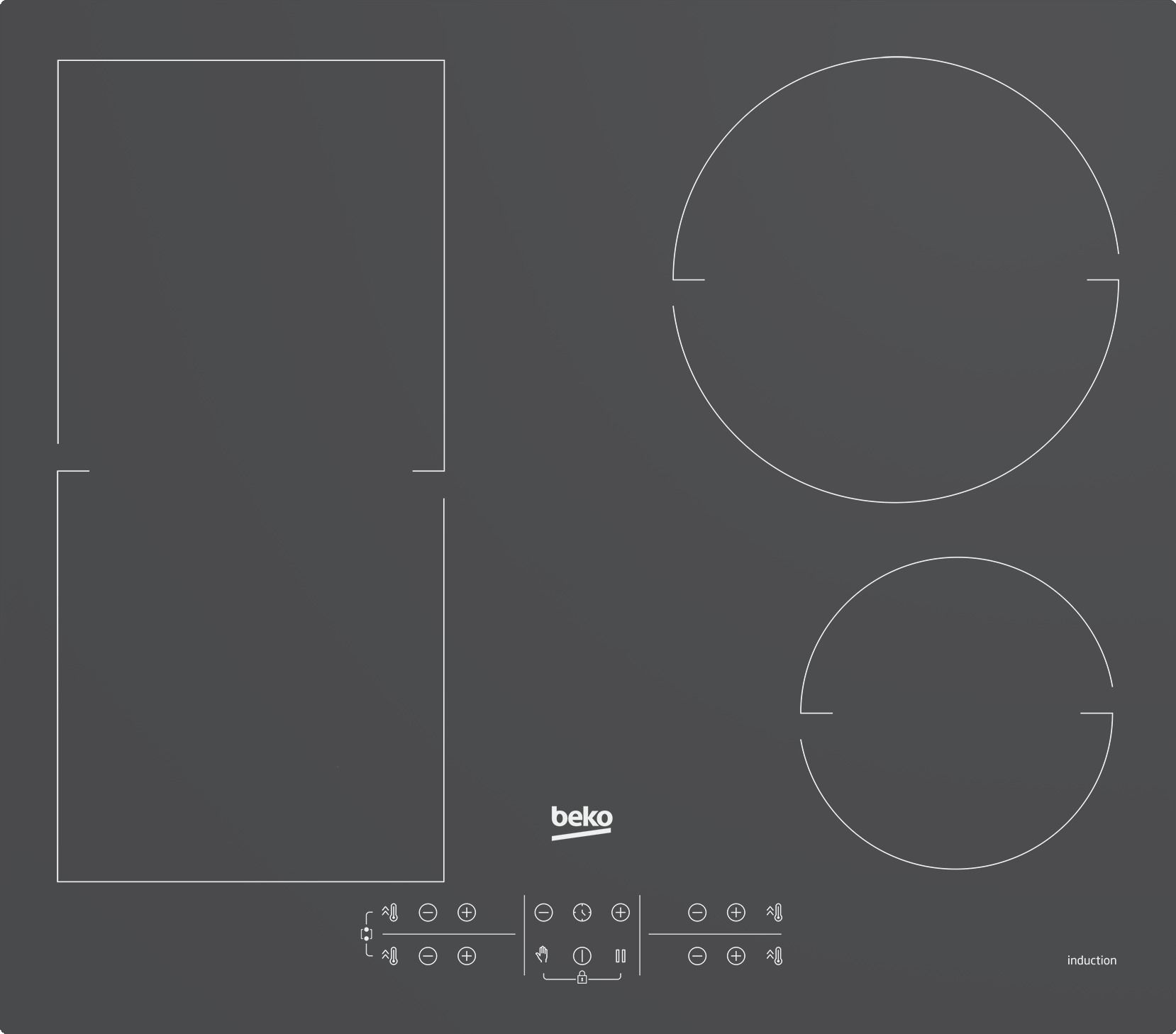 Beko HII64200FMTZG Induction hob with 4