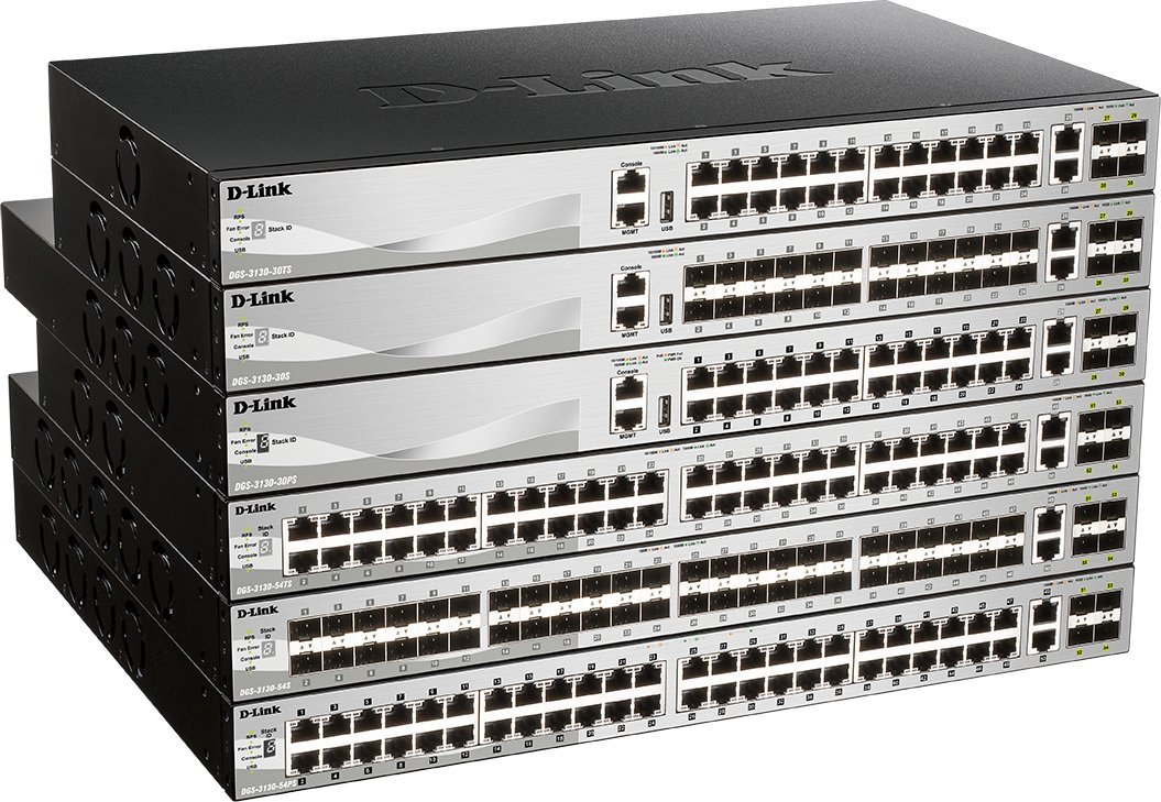D-Link DGS-3130-30PS 24GE PoE 4SFP+ 2x10