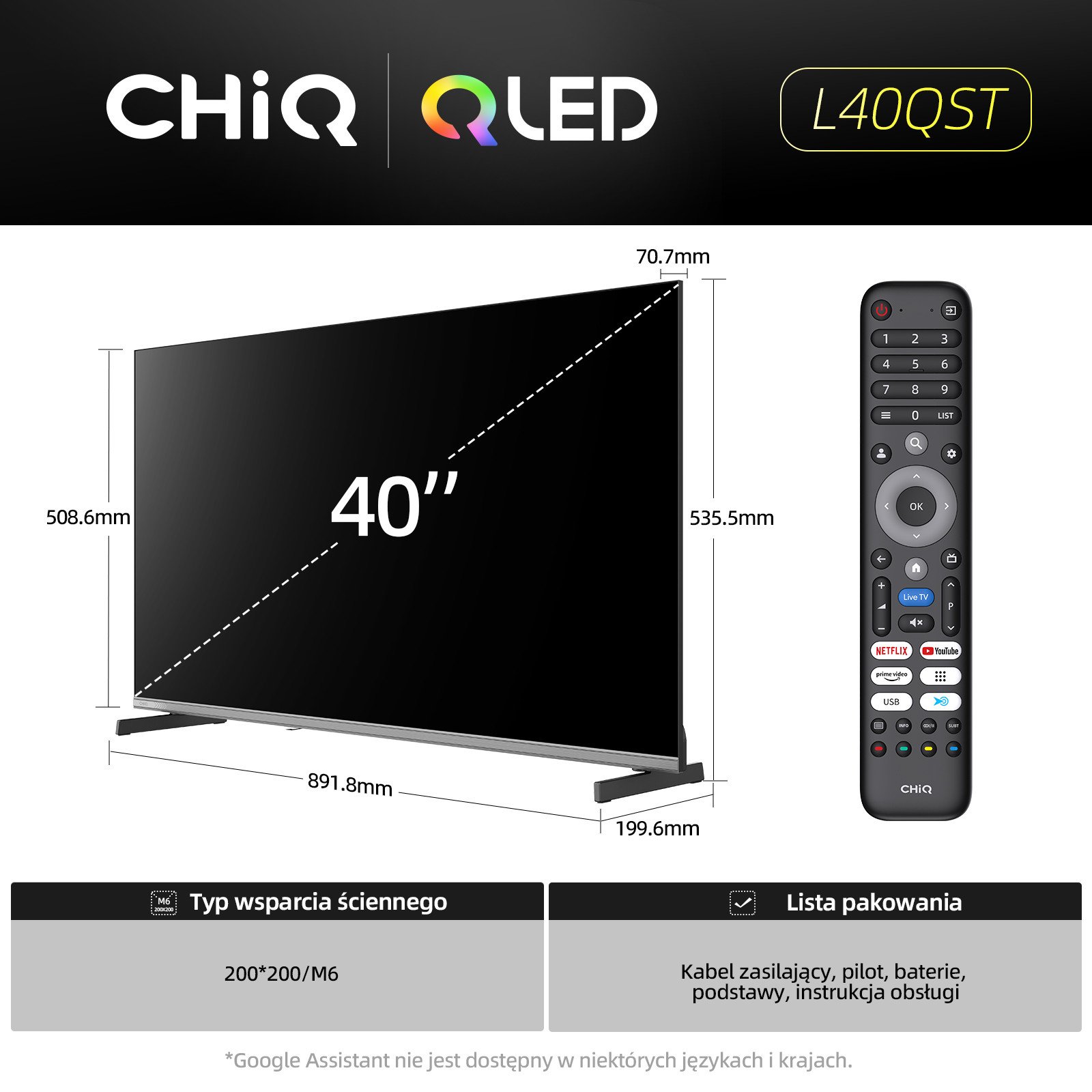 CHiQ L40QST 40" QLED Full HD