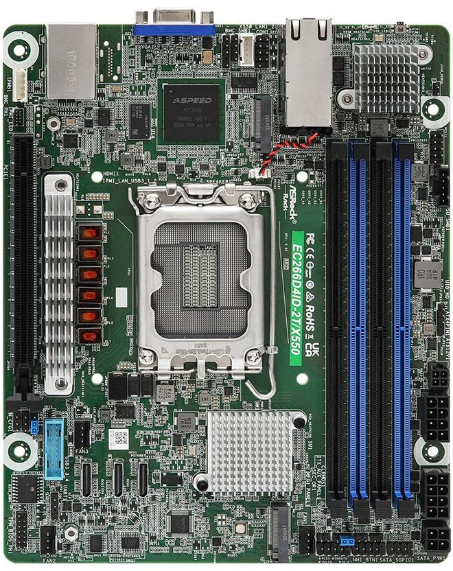 ASRock Mainboard EC266D4ID-2T/X550 mini-ITX gniazdo 1700