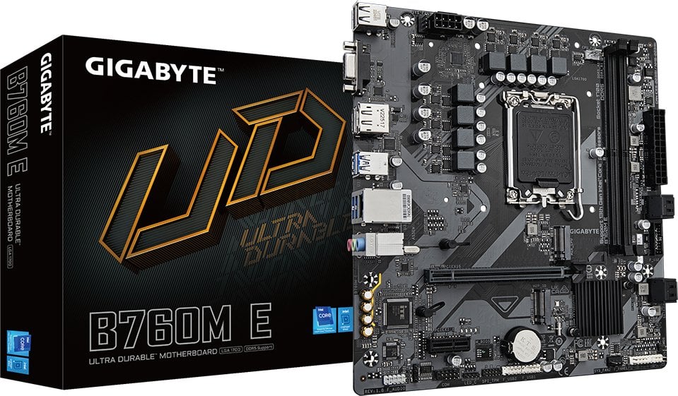 Gigabyte B760M E Motherboard, LGA1700, Intel