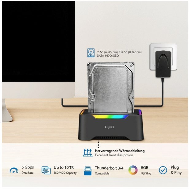 Stacja dokująca LogiLink USB-C do HDD/SDD