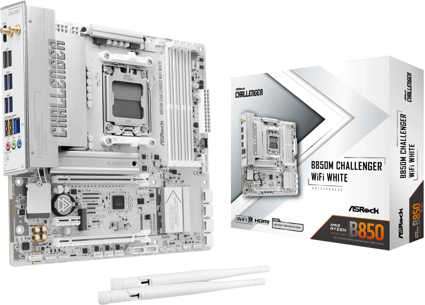 ASRock B850M CHALLENGER WIFI WHITE Motherboard
