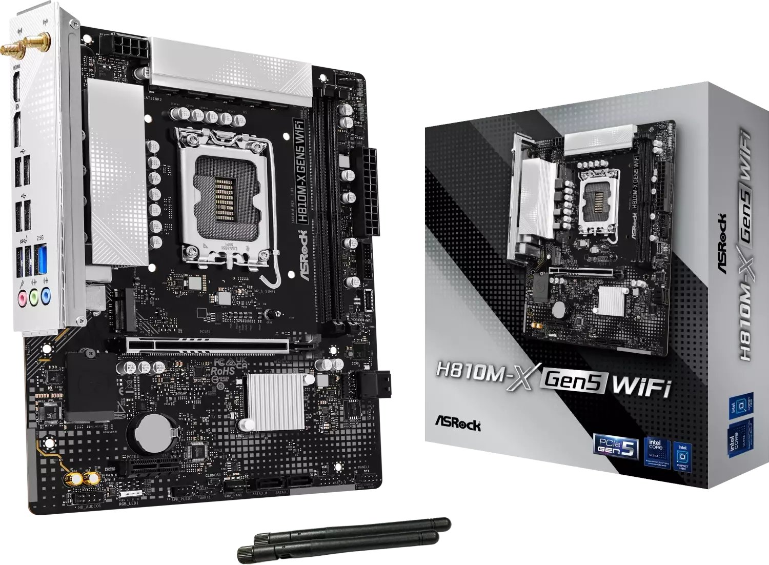 ASRock H810M-X GEN5 WIFI Motherboard, LGA1851