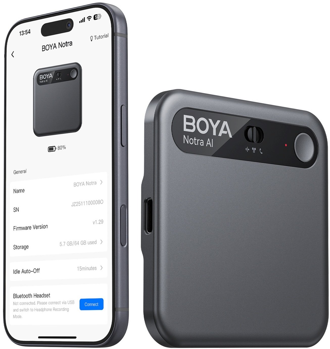 BOYA Notra AI Powered Audio Transcripter