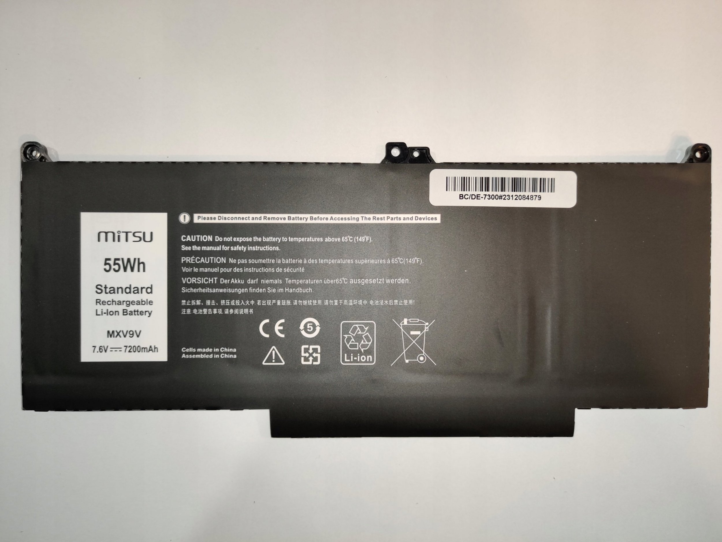 Mitsu Battery MXV9V for Dell Latitude
