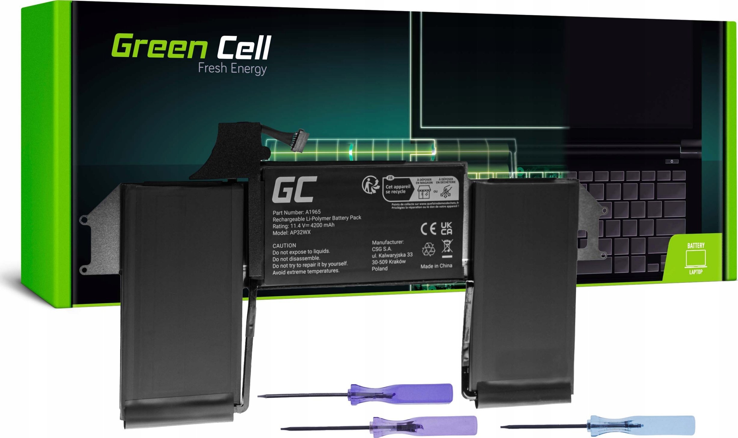 Green Cell  A1965 do Apple MacBook