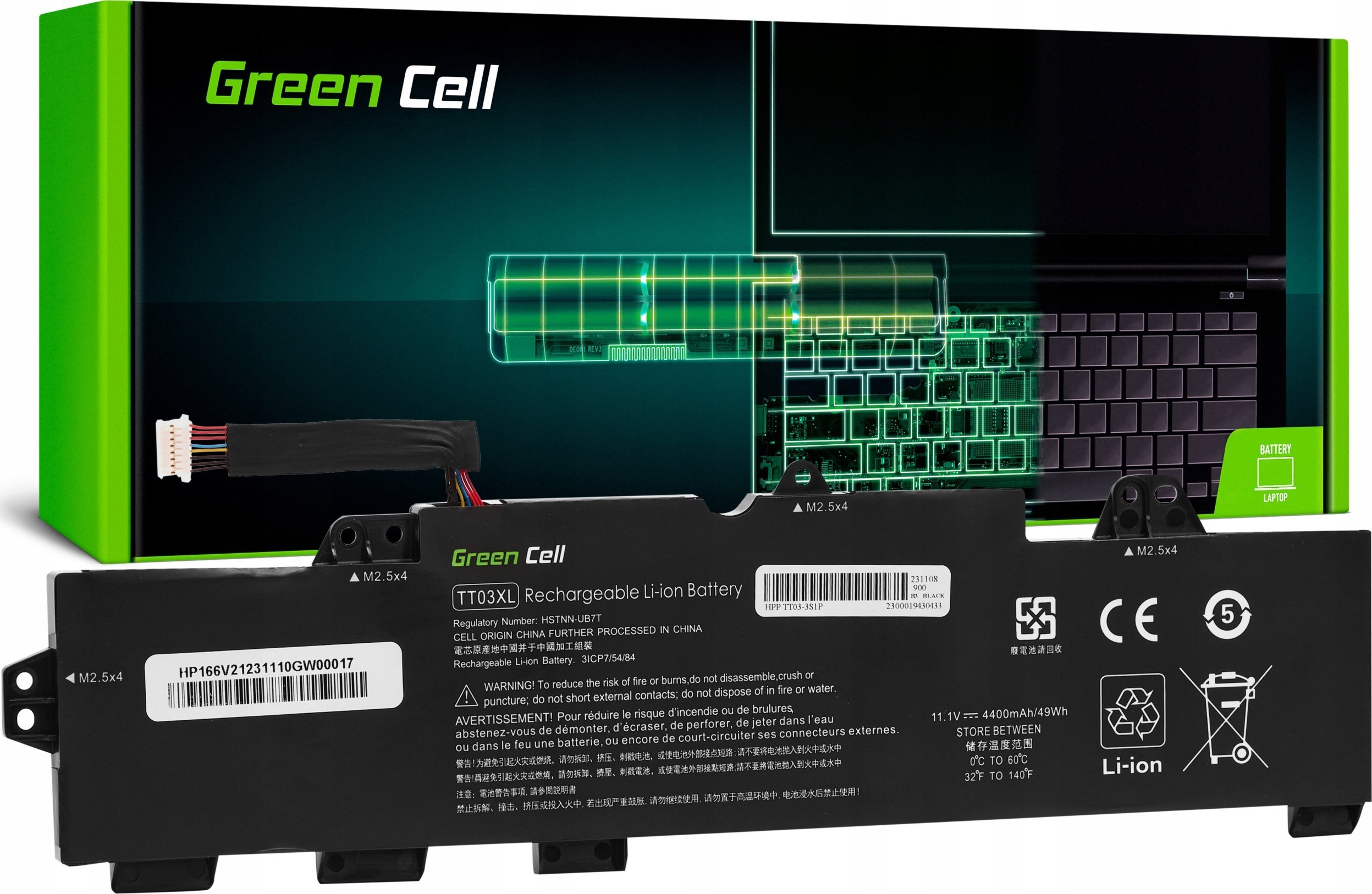 Green Cell TT03XL do HP EliteBook