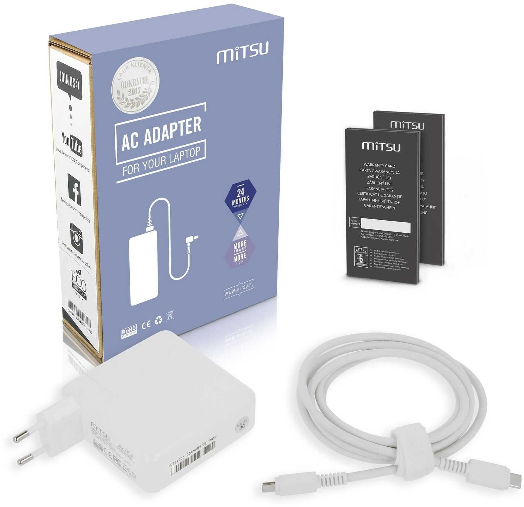Mitsu power adapter / charger 100W