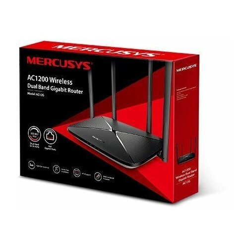 TP-LINK Mercusys AC12G AC1200 1xWAN 3xLAN-1Gb