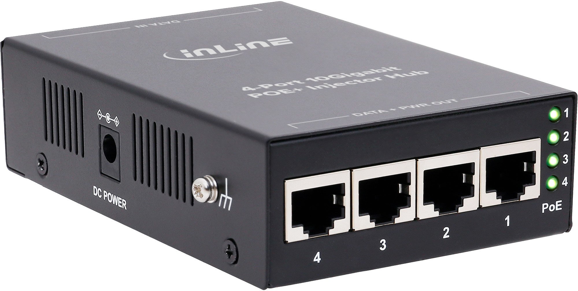 InLine PoE+ 10Gigabit Injektor Hub 4