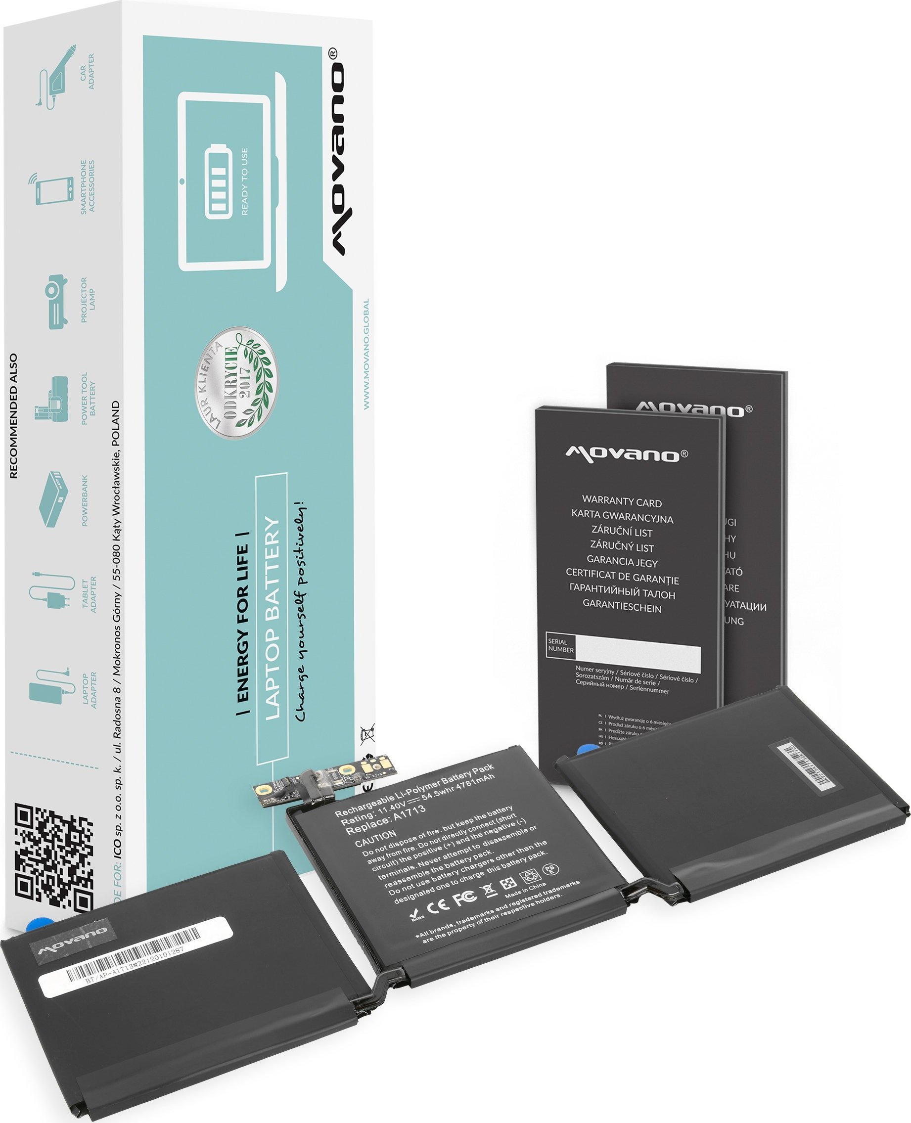 Movano Battery A1713 for Apple MacBook
