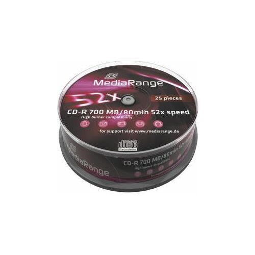 MediaRange CD-R 700 MB 52x 25