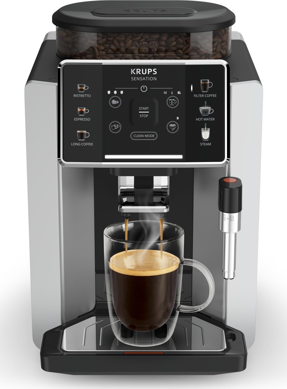 Krups EA910E10 , Kaffeevollautomat , Black-silber | EA910E10