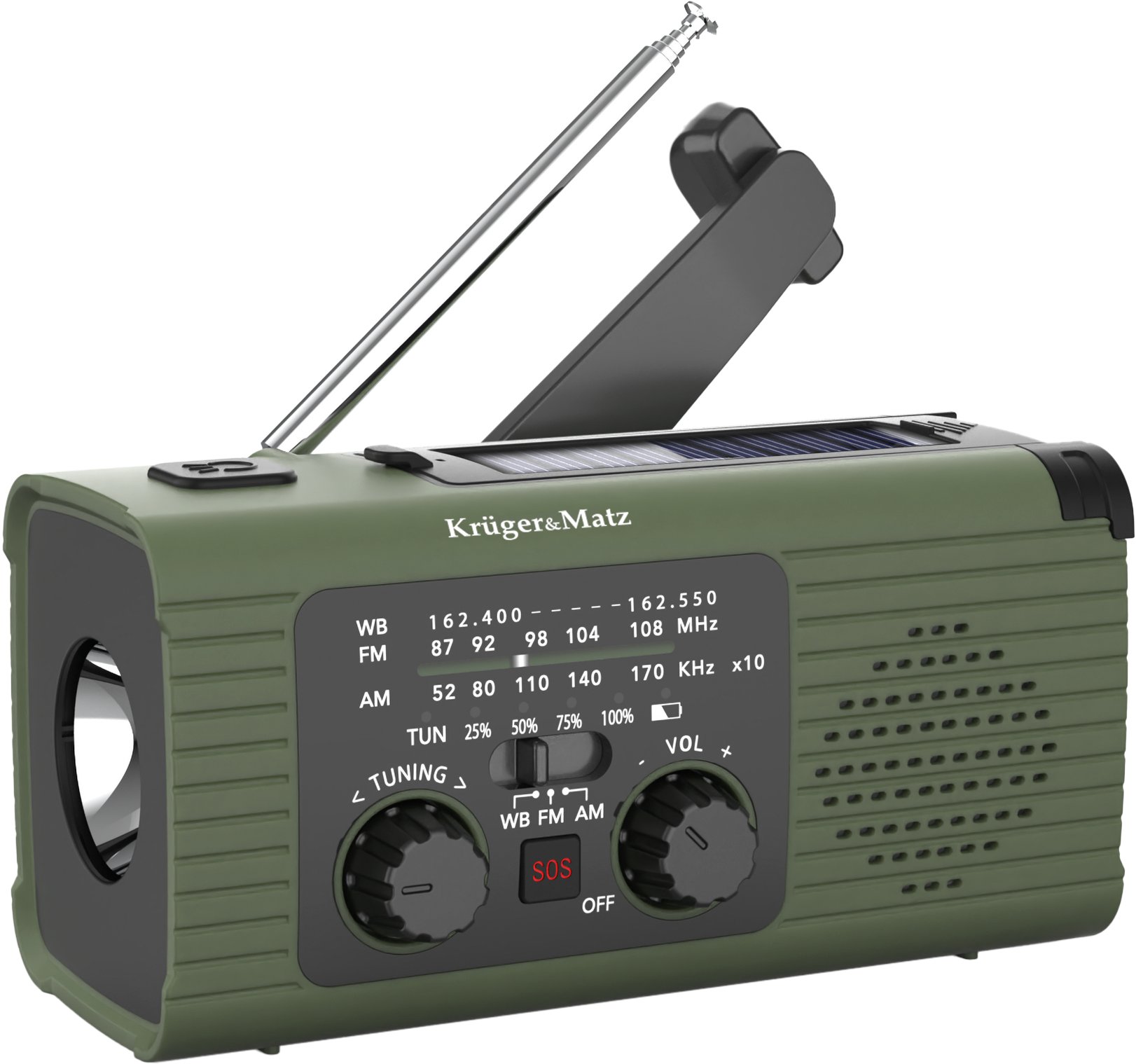 Radio Kruger&Matz Radio solarne, przenośne radio
