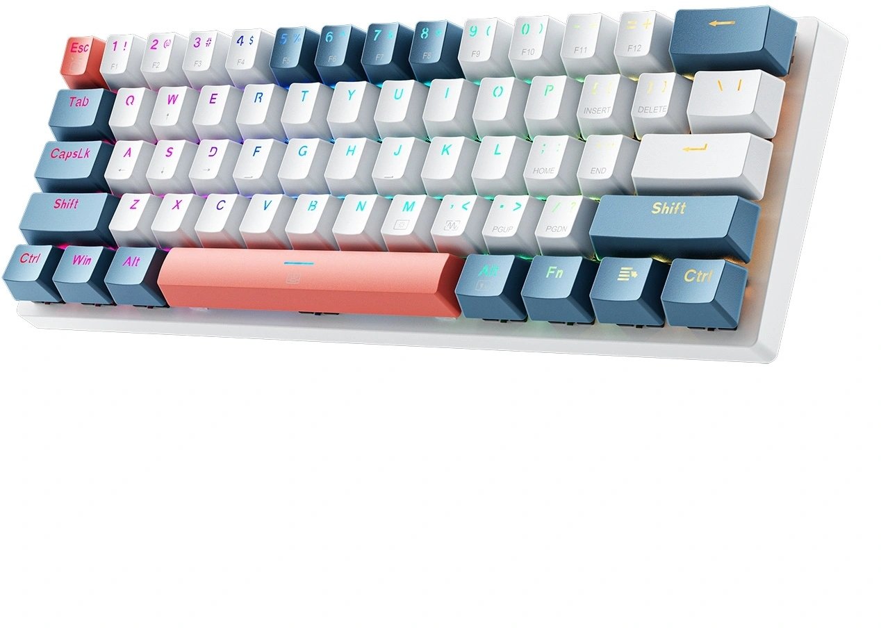 Klawiatura Machenike Machenike K500-B61 Red  Biało-niebieska