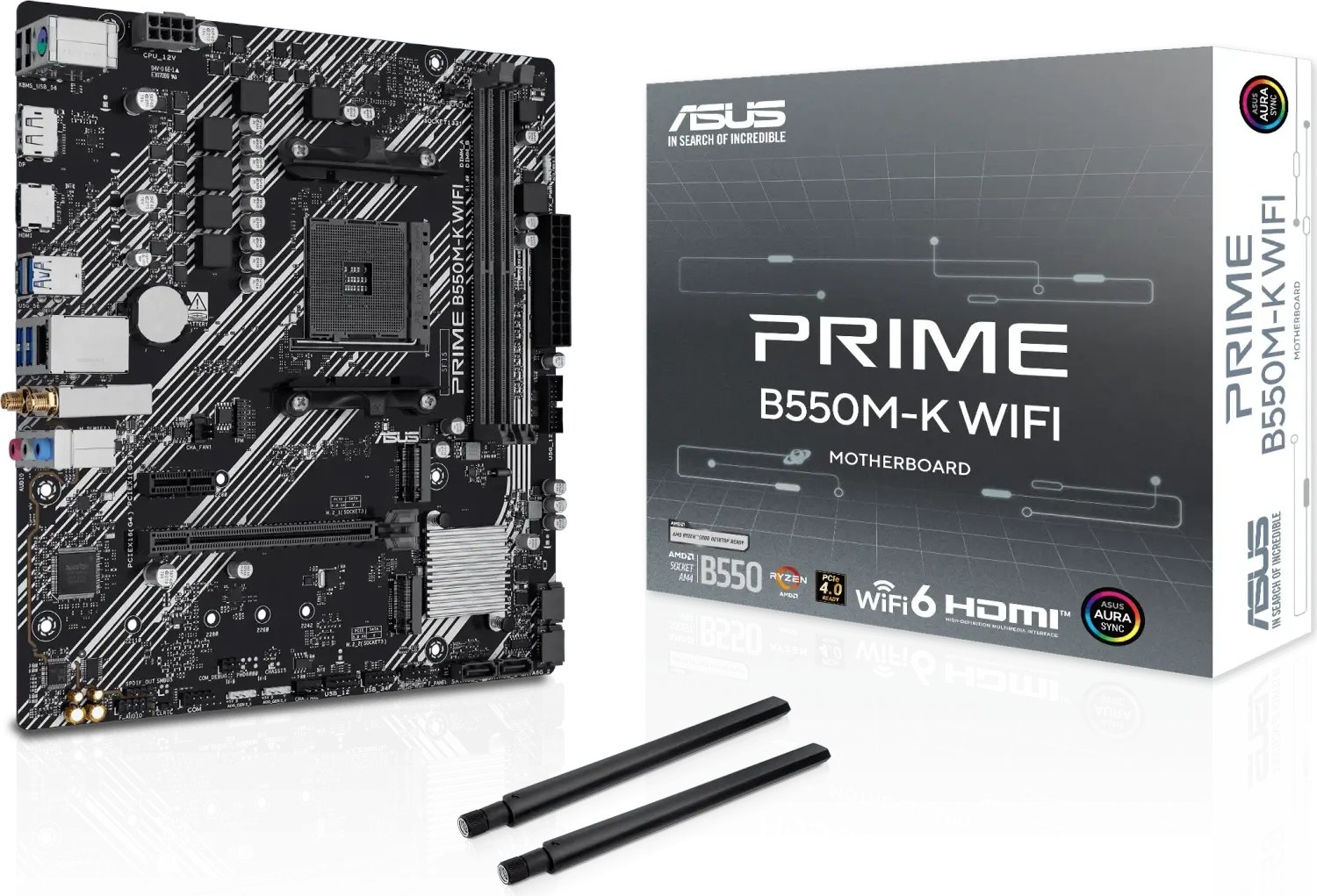 ASUS PRIME B550M-K WIFI Motherboard, AM4