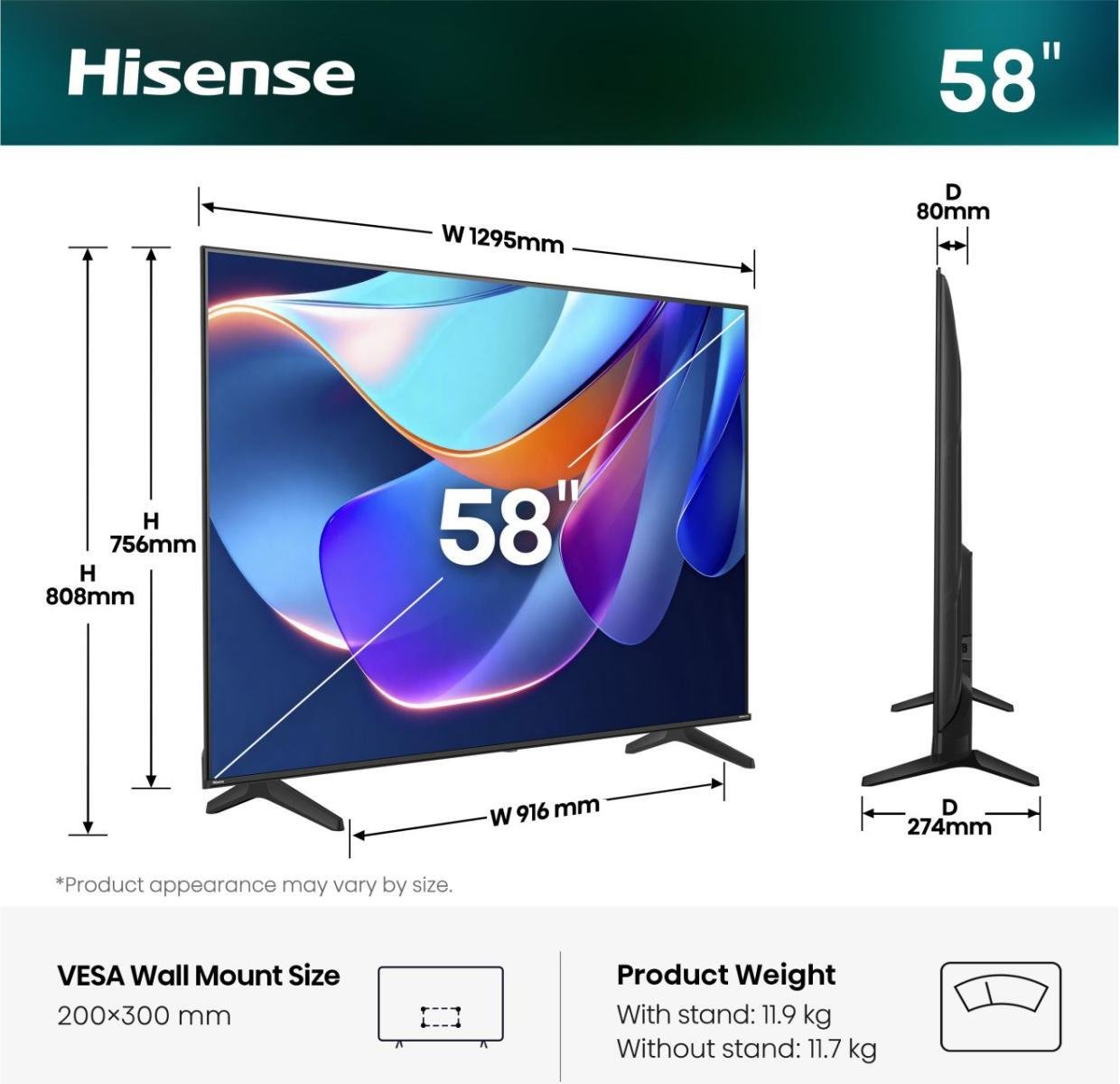 Hisense Germany GmbH 146,0cm/58" (3840x2160)