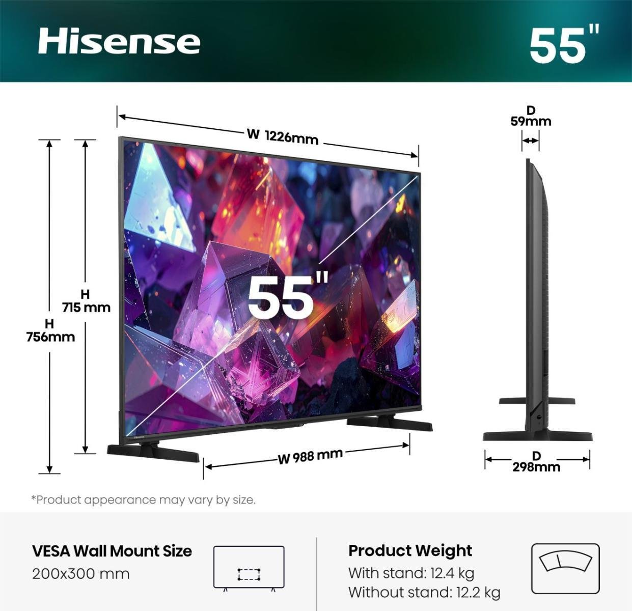 Hisense 55E7S PRO 139.7 cm
