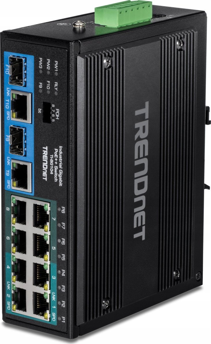 TRENDnet TI-BG104 10 Port Rail , Industrial