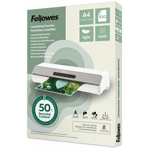 Fellowes Folia do lam. A4 matowa